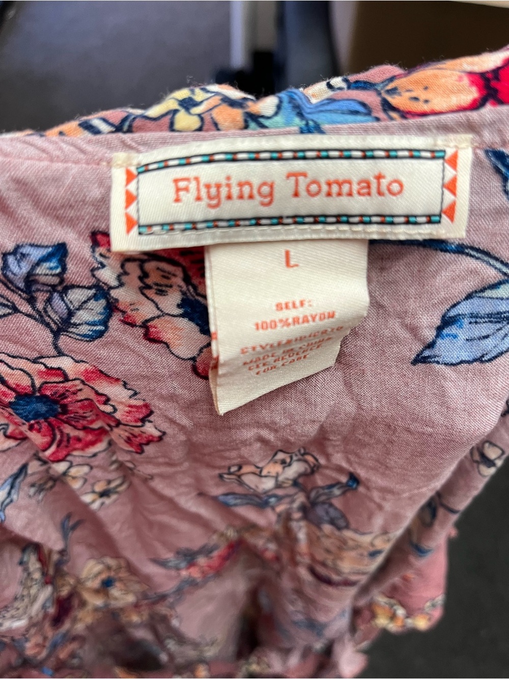 Flying Tomato Dusty Rose Floral Wrap Mini Dress - Picture 12 of 12